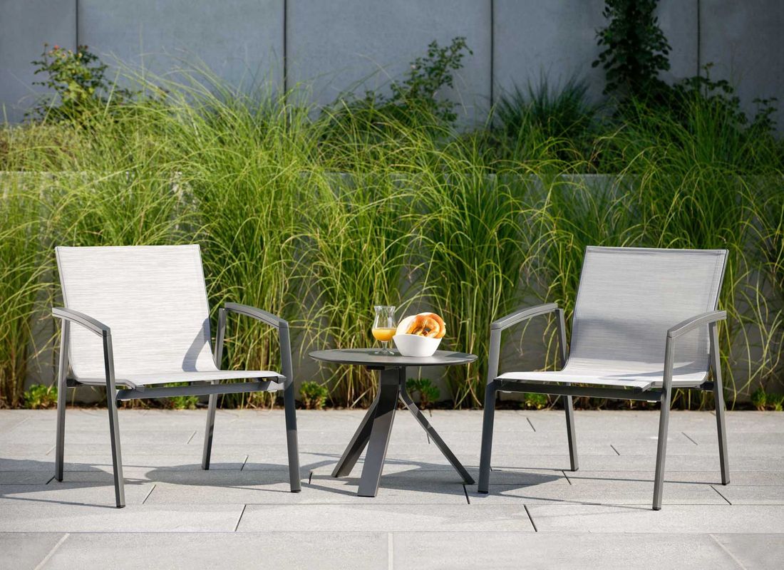 Loungestol New Top aluminium/textilen stabelbar stablet
