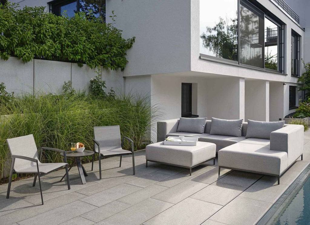 Loungestol New Top aluminium/textilen stabelbar sitteflate