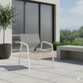 Loungestol New Top aluminium tekstilen stabelbar forfra