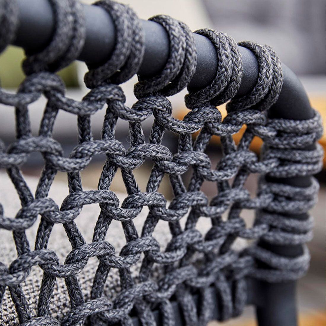 Loungestol Ocean aluminium tau stabelbar detalj rope materiale