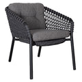Loungestol Ocean aluminium tau stabelbar forfra