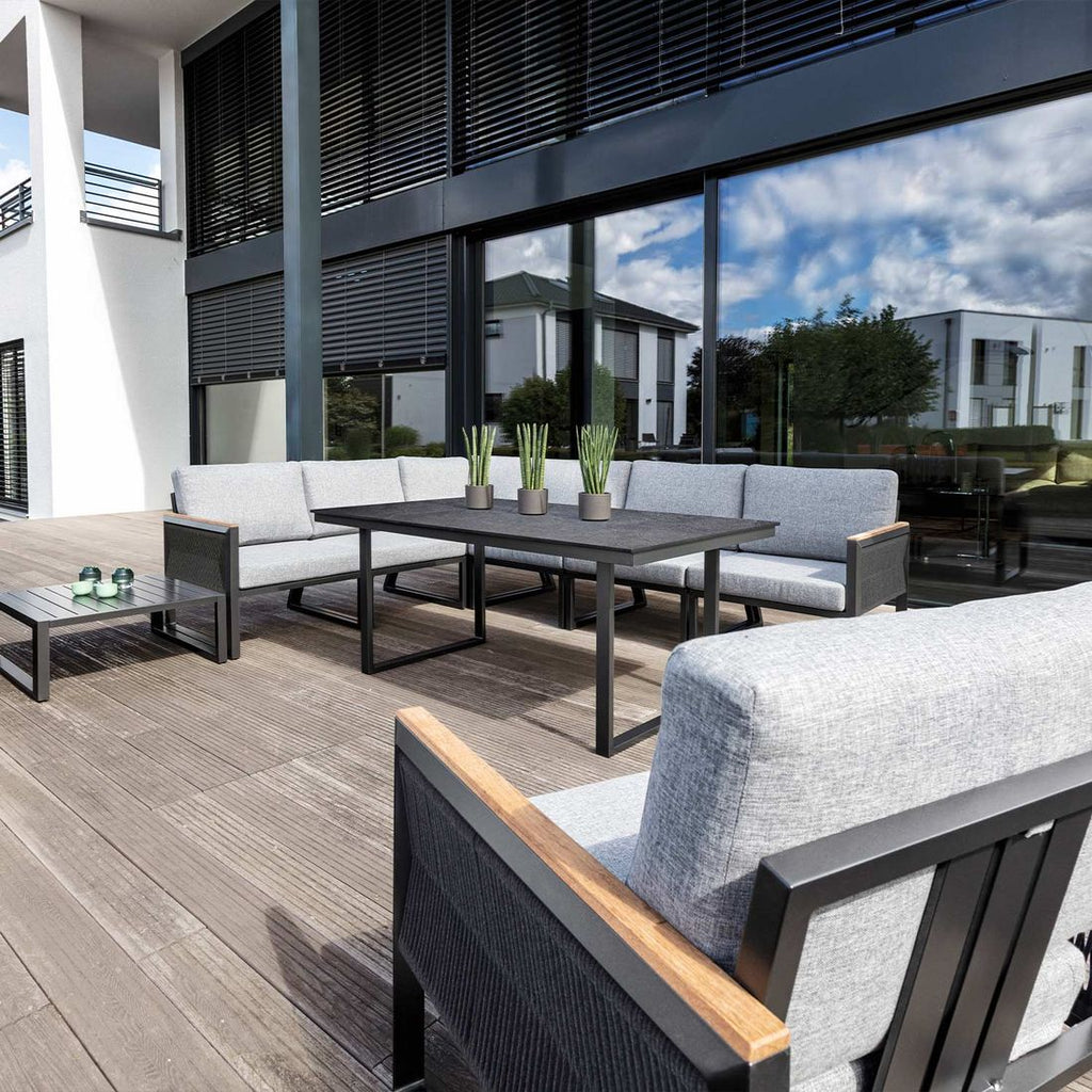 Loungestol Ocean Skid aluminium/tau 76x73 cm detalj av polstring