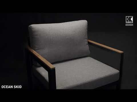 Loungestol Ocean Skid Modular aluminium/olefin bakside