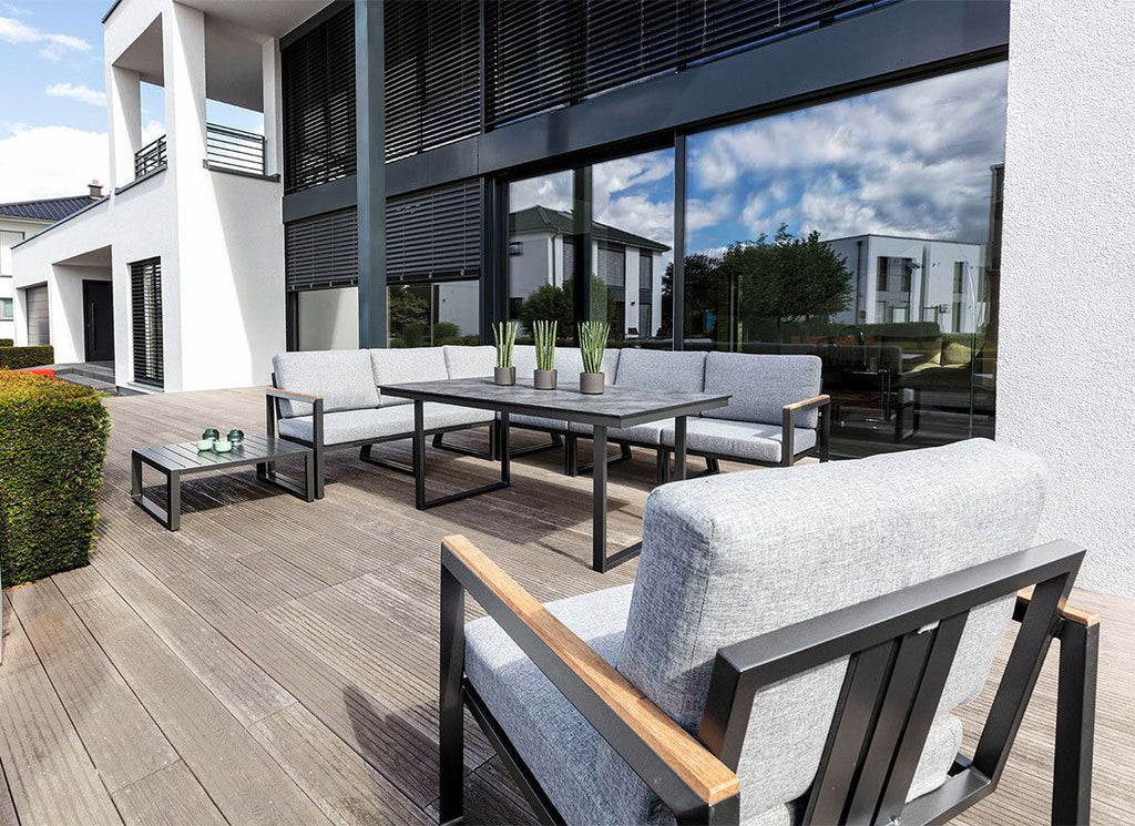 Loungestol Ocean Skid Modular aluminium/olefin helhetsbilde i uterom