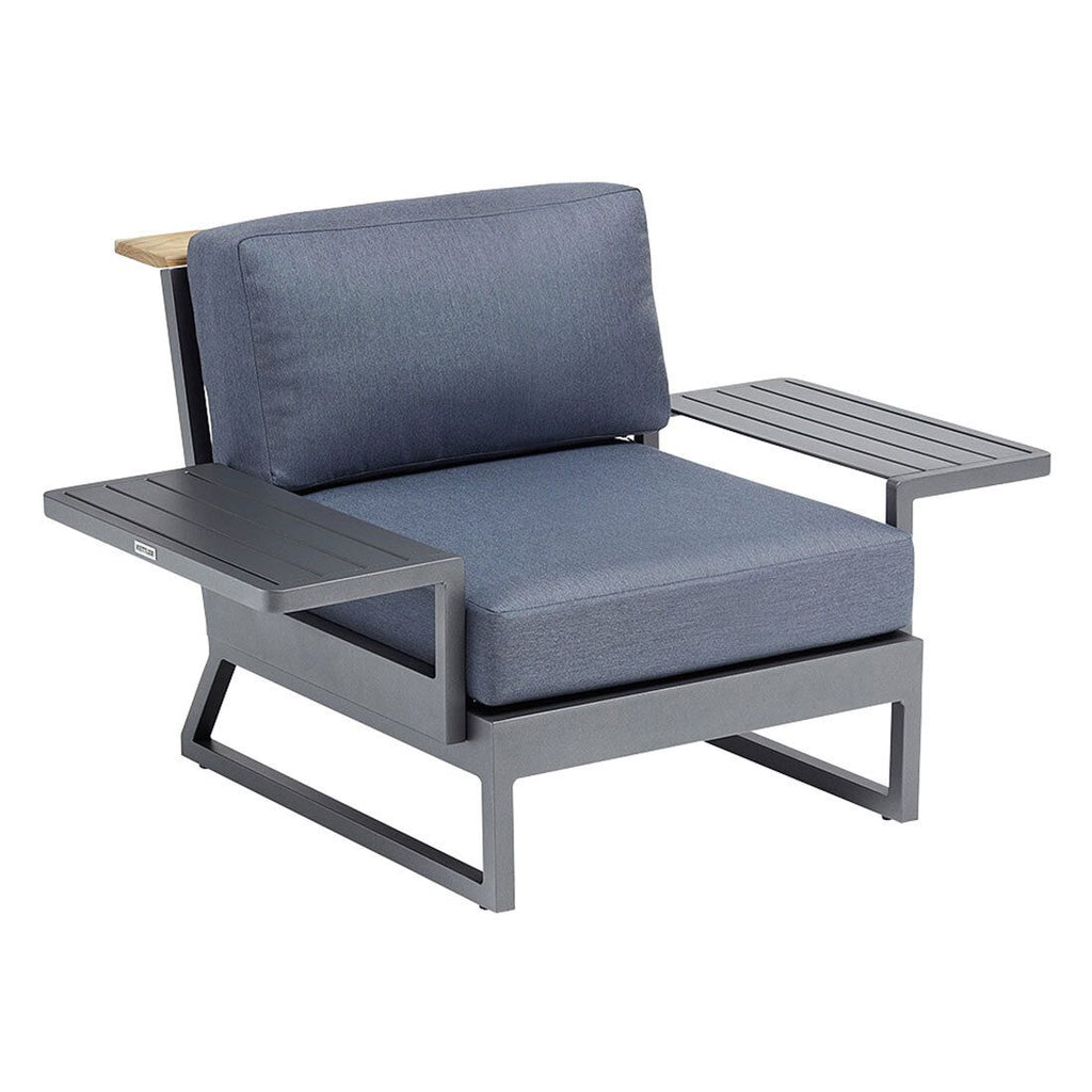 Loungestol Ocean Skid Platform aluminium 121,5 cm bakside