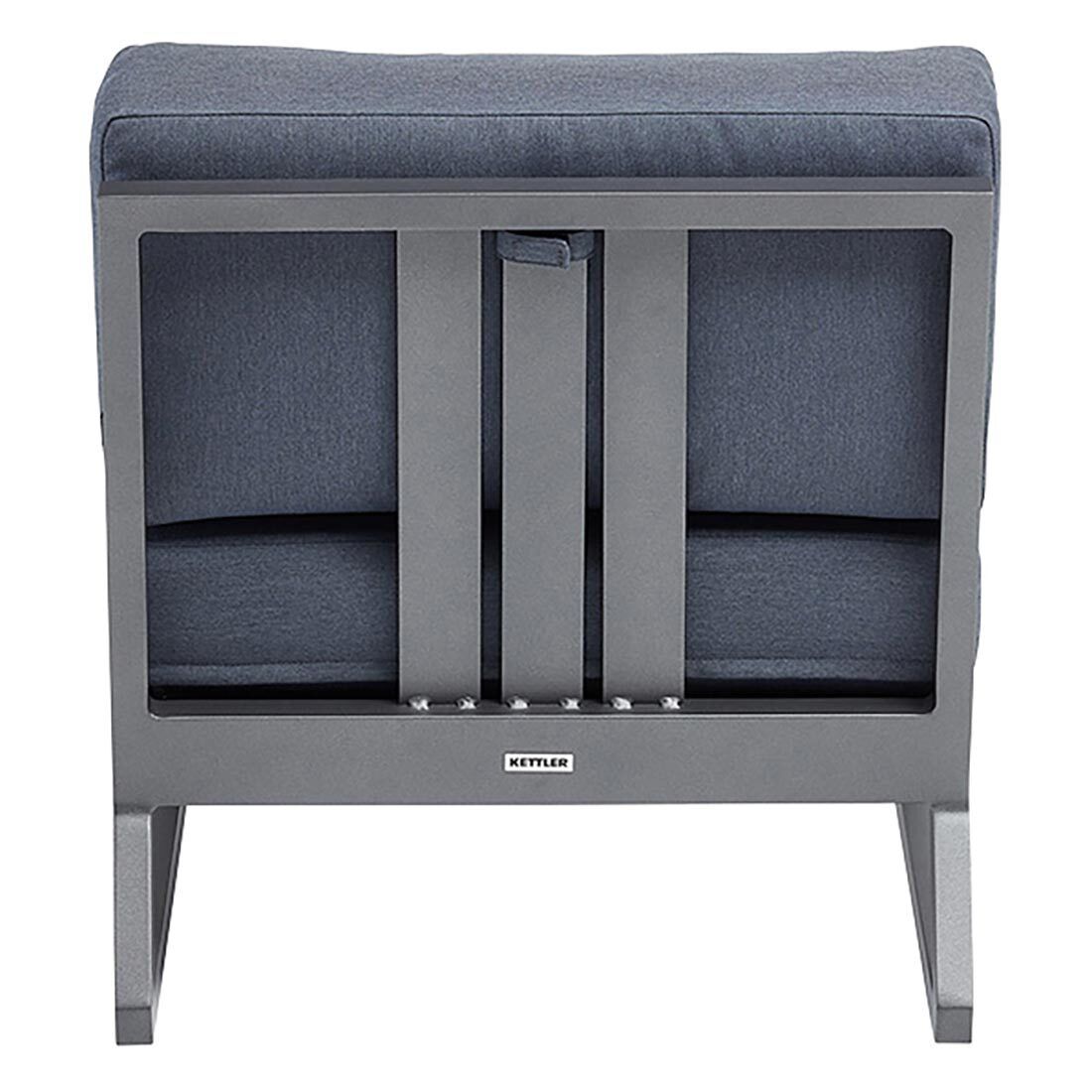 Loungestol Ocean Skid Platform aluminium 121,5 cm med bord
