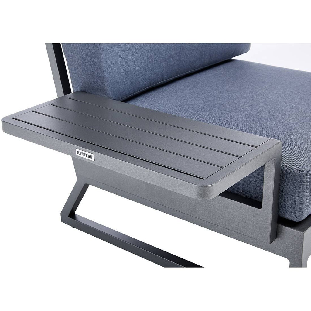 Loungestol Ocean Skid Platform aluminium 121,5 cm sideprofil