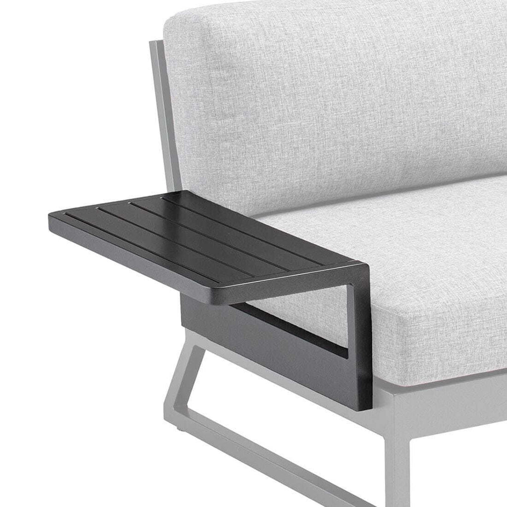 Loungestol Ocean Skid Platform med loungetaburett aluminium Kettler sideprofil