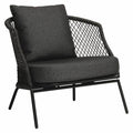 Loungestol Odea aluminium tau svart sett forfra