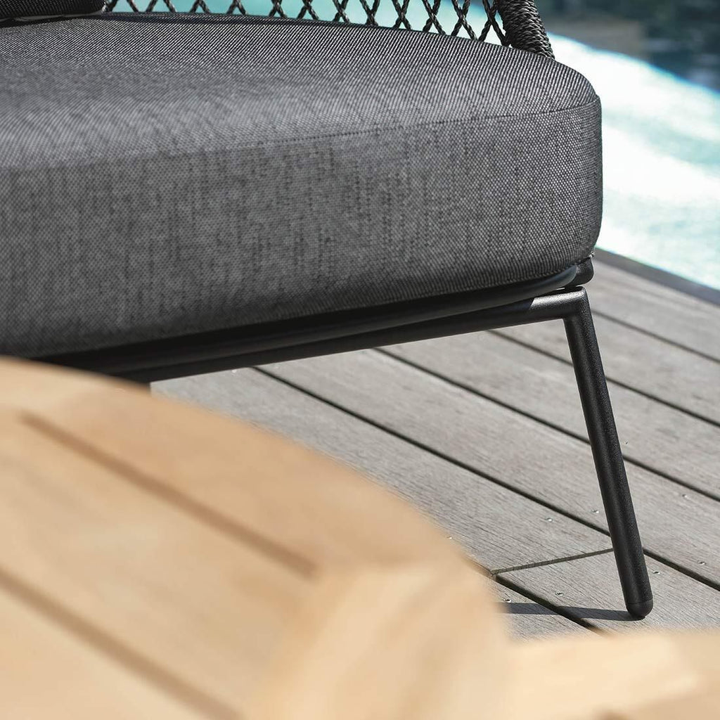 Loungestol Odea aluminium/tau svart 75 cm - Stern