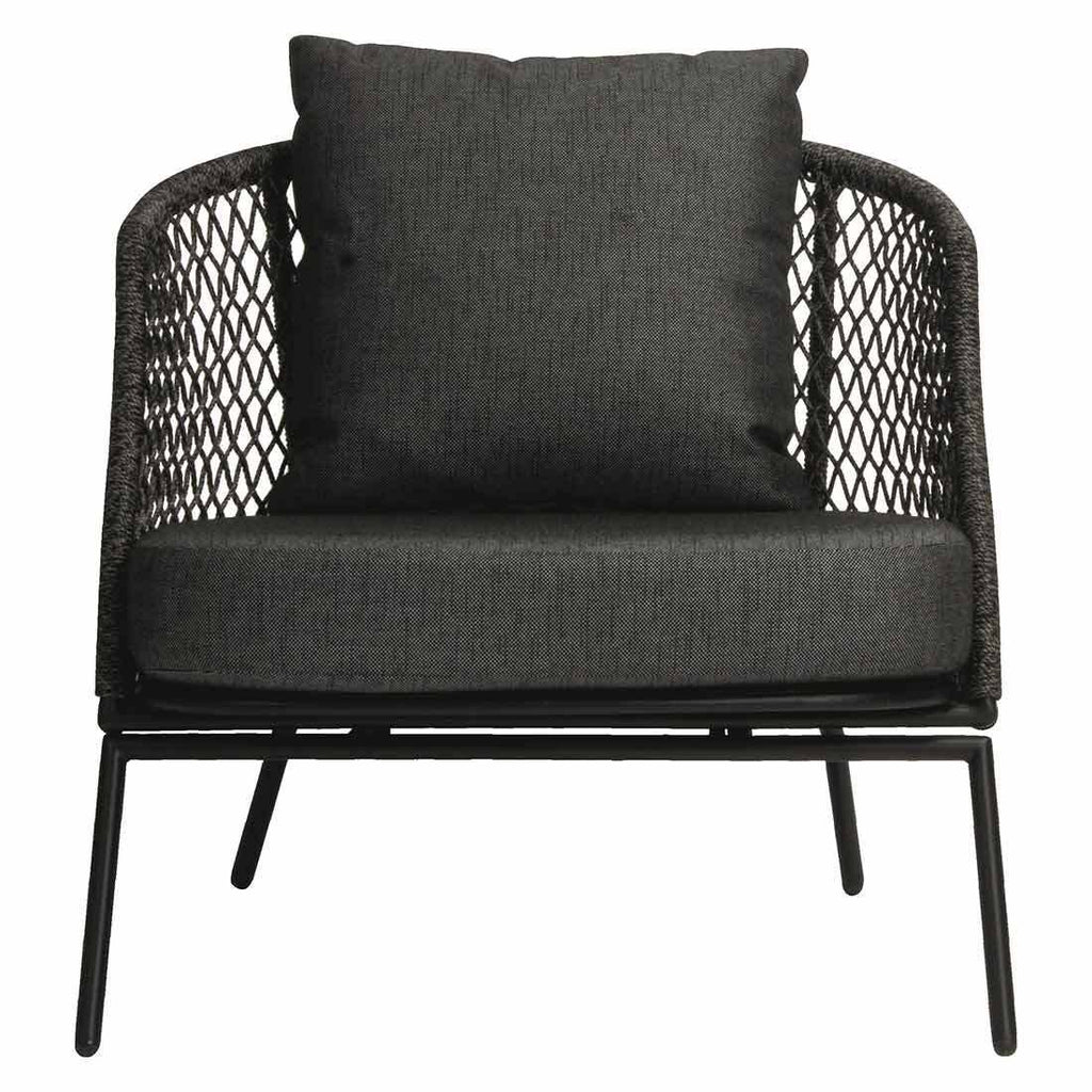 Loungestol Odea aluminium tau svart bakside