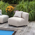 Loungestol Osea utestoff beige 70x93 cm - forfra