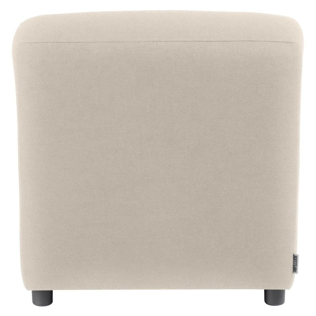 Loungestol Osea utestoff beige 70x93 cm - sideprofil