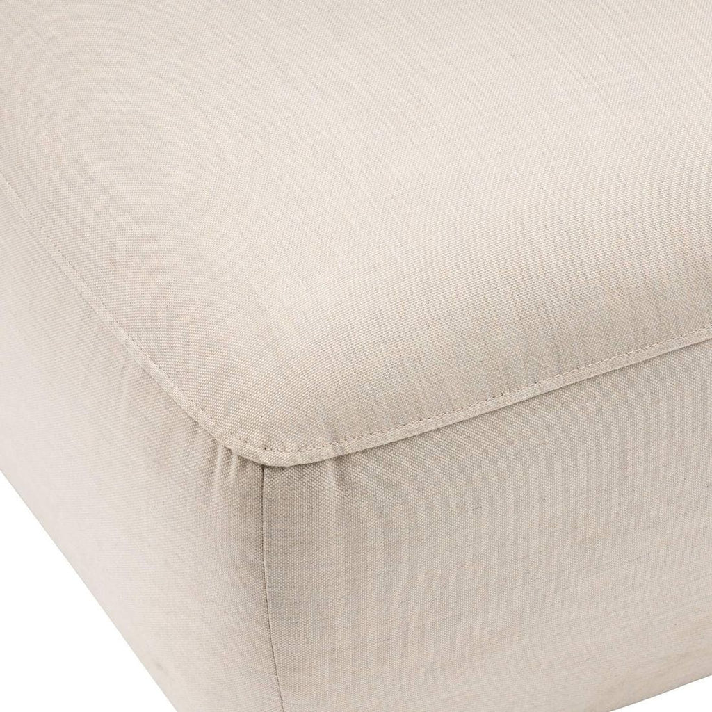 Loungestol Osea utestoff beige 70x93 cm - ben i antrasitt
