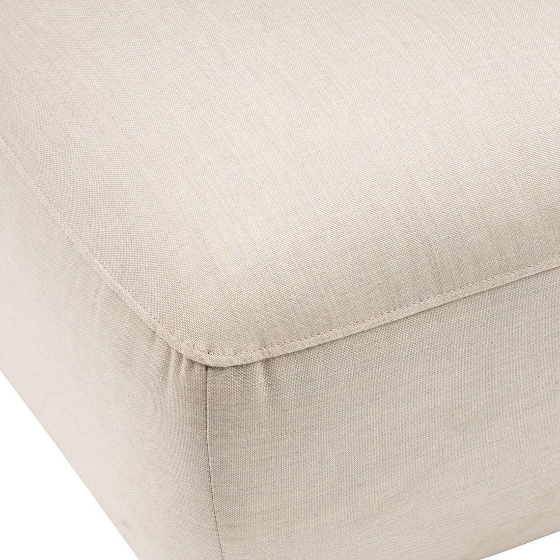 Loungestol Osea utestoff beige 70x93 cm - ben i antrasitt