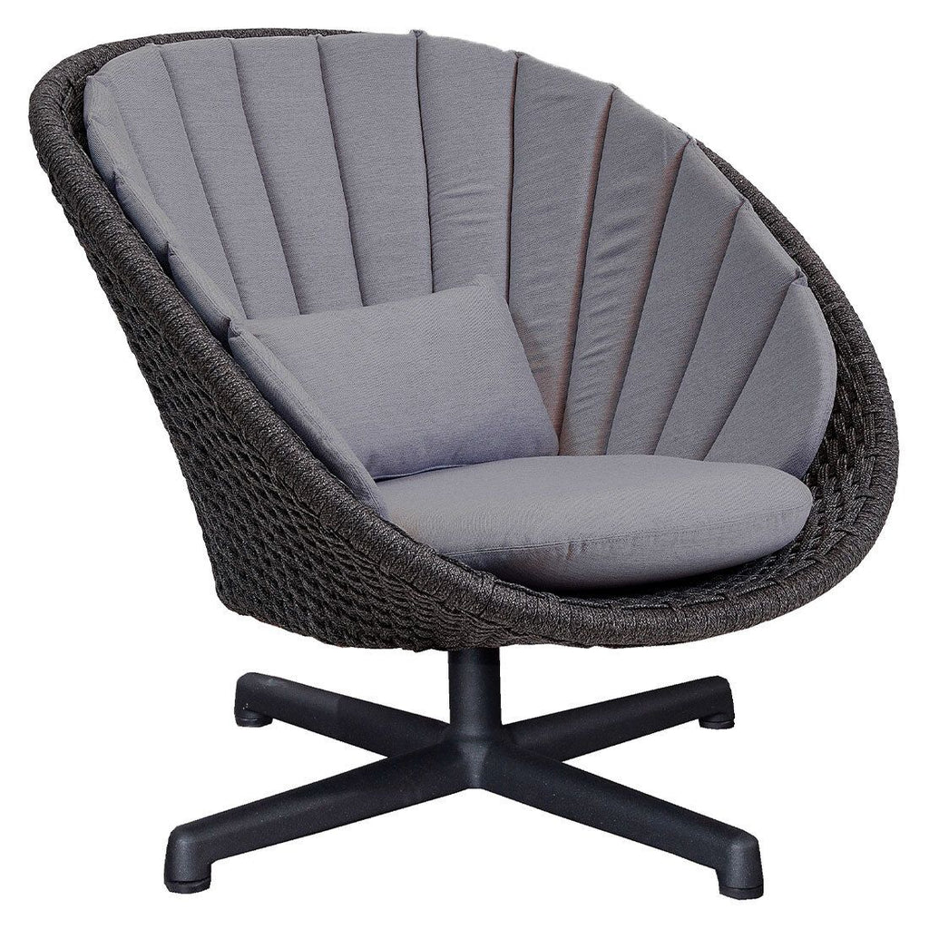 Loungestol Peacock aluminium tau dreibar Cane-line detalj av materiale