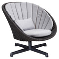 Loungestol Peacock aluminium tau dreibar 91x93 cm fra Cane-Line forfra