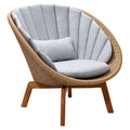 Loungestol Peacock resirkulert teak polyrotting natur fra Cane-line sett forfra