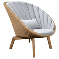 Loungestol Peacock resirkulert teak/polyrotting taupe med aluminiumsgestell og polstring