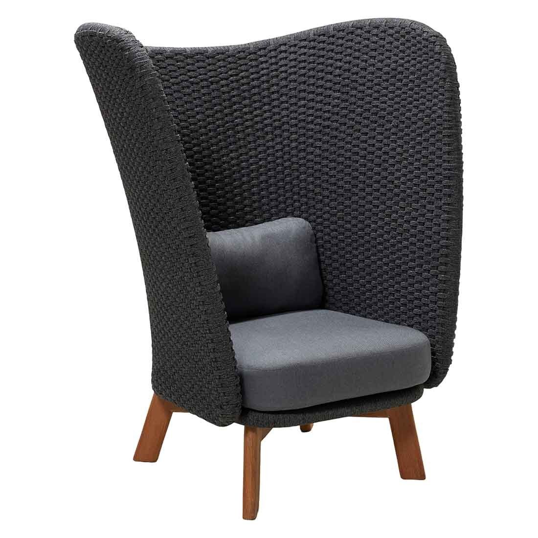 Loungestol Peacock Wing teak/tau 102x89 cm - Cane-line bakside
