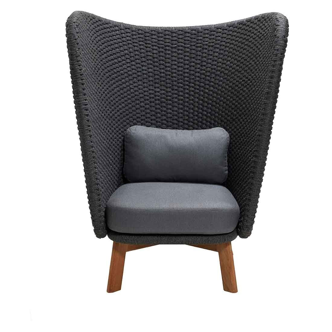 Loungestol Peacock Wing teak/tau 102x89 cm - Cane-line nærbilde av tau