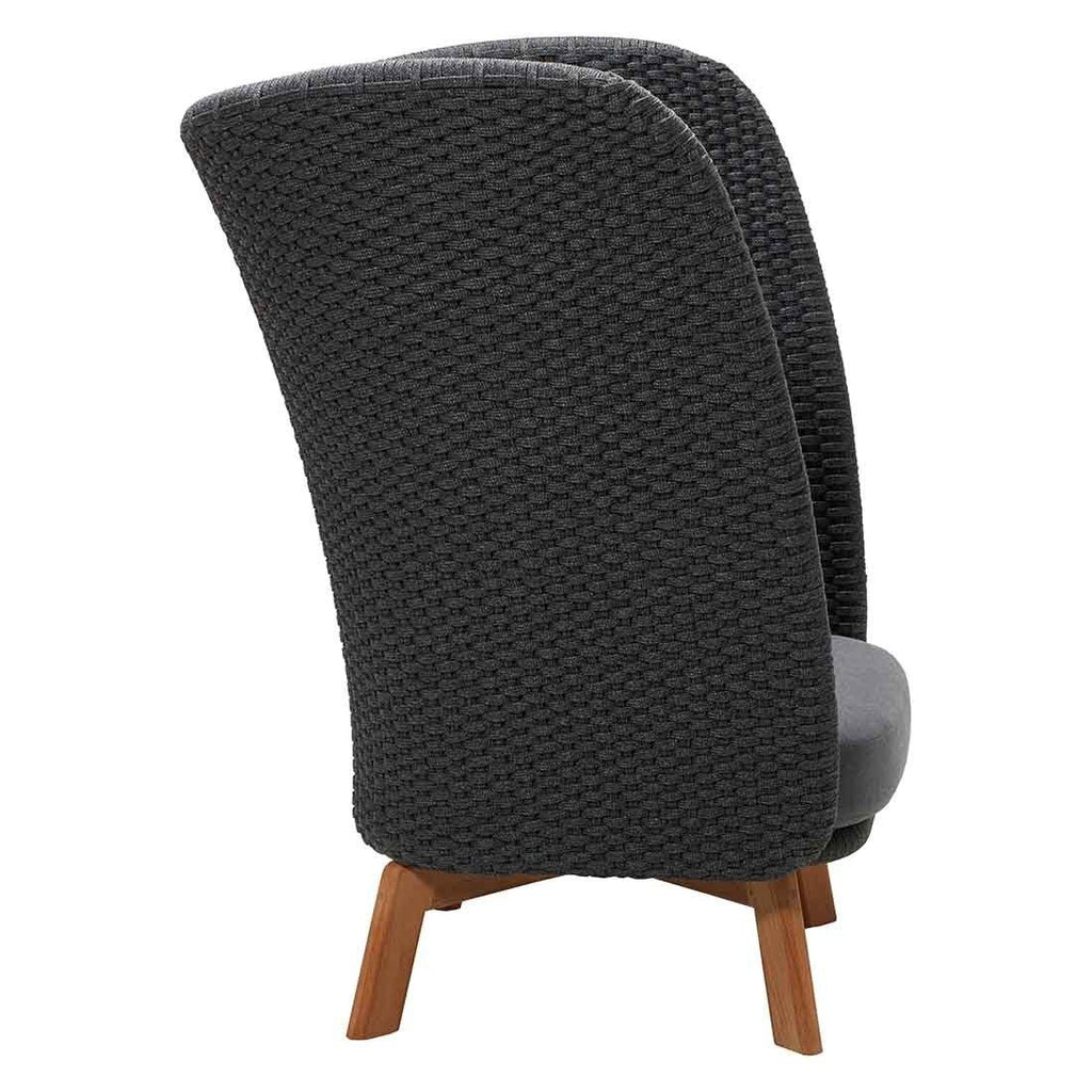 Loungestol Peacock Wing teak/tau 102x89 cm - Cane-line montert på terrasse