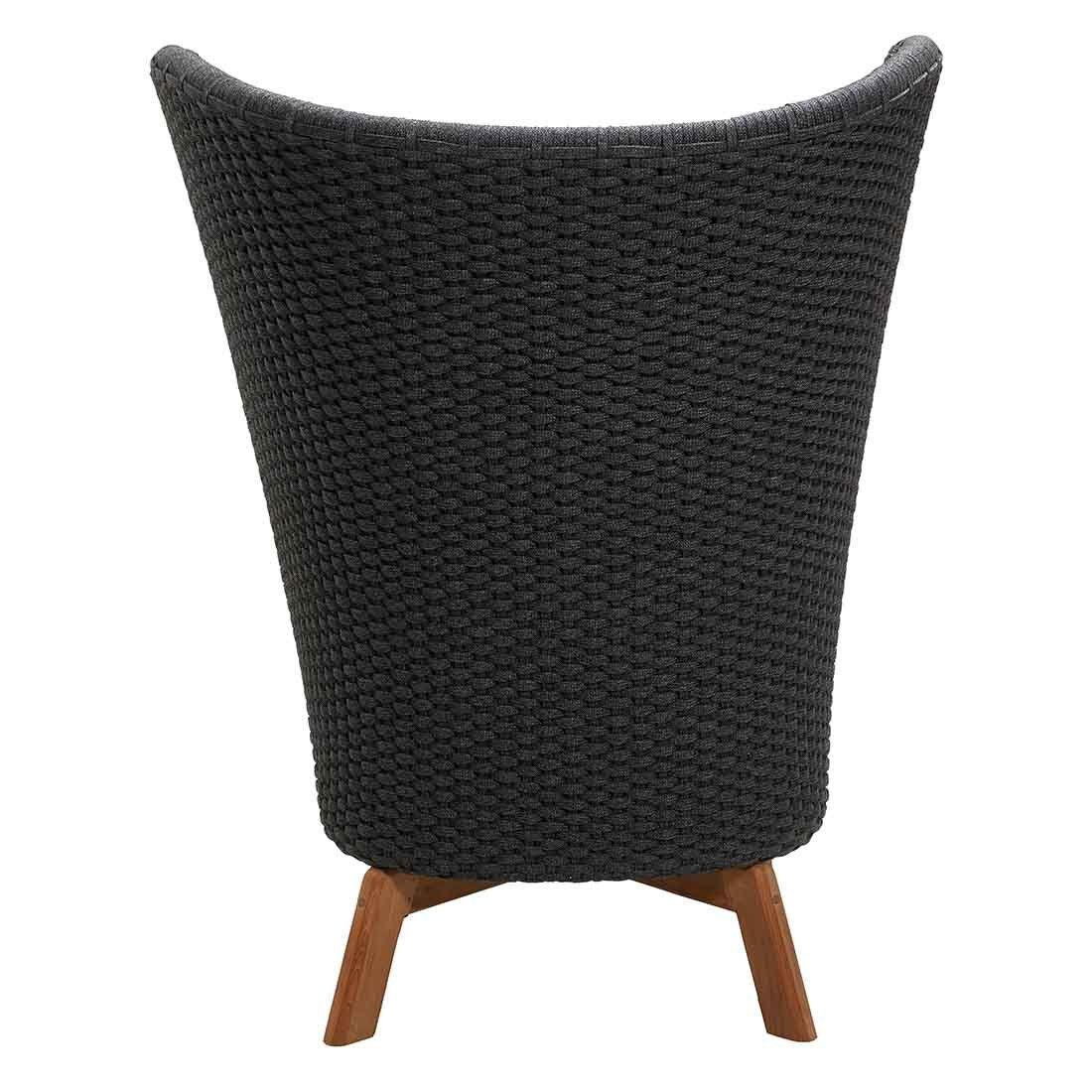 Loungestol Peacock Wing teak/tau 102x89 cm - Cane-line sideprofil