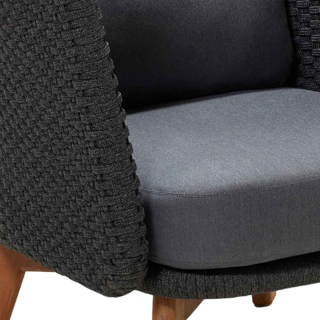 Loungestol Peacock Wing teak/tau 102x89 cm - Cane-line visning av sete