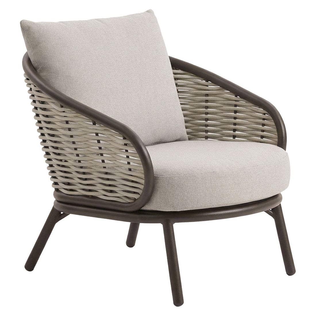 Loungestol Pine Key aluminium/polyrotting 77x83,5 cm detalj av fletting