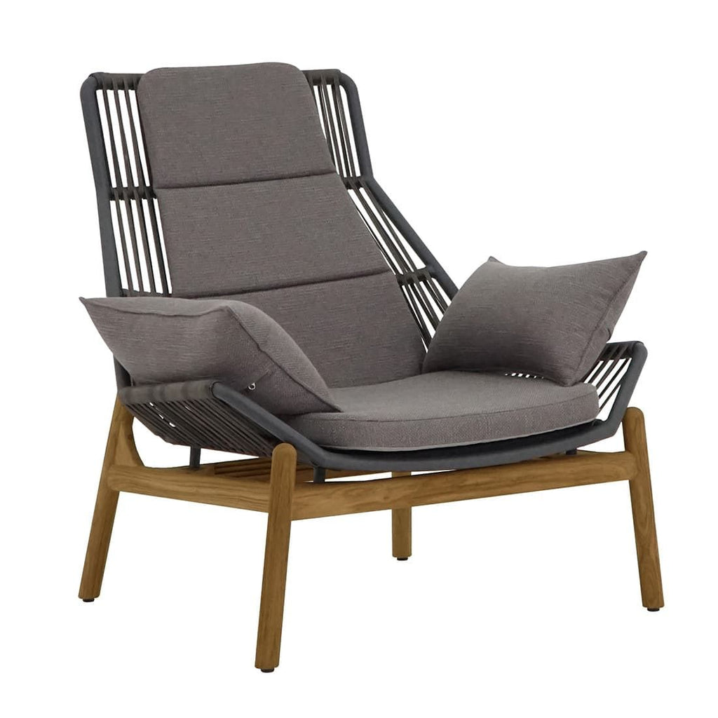 Loungestol Pollux aluminium/teak 86x87 cm - Zebra detalj av materiale
