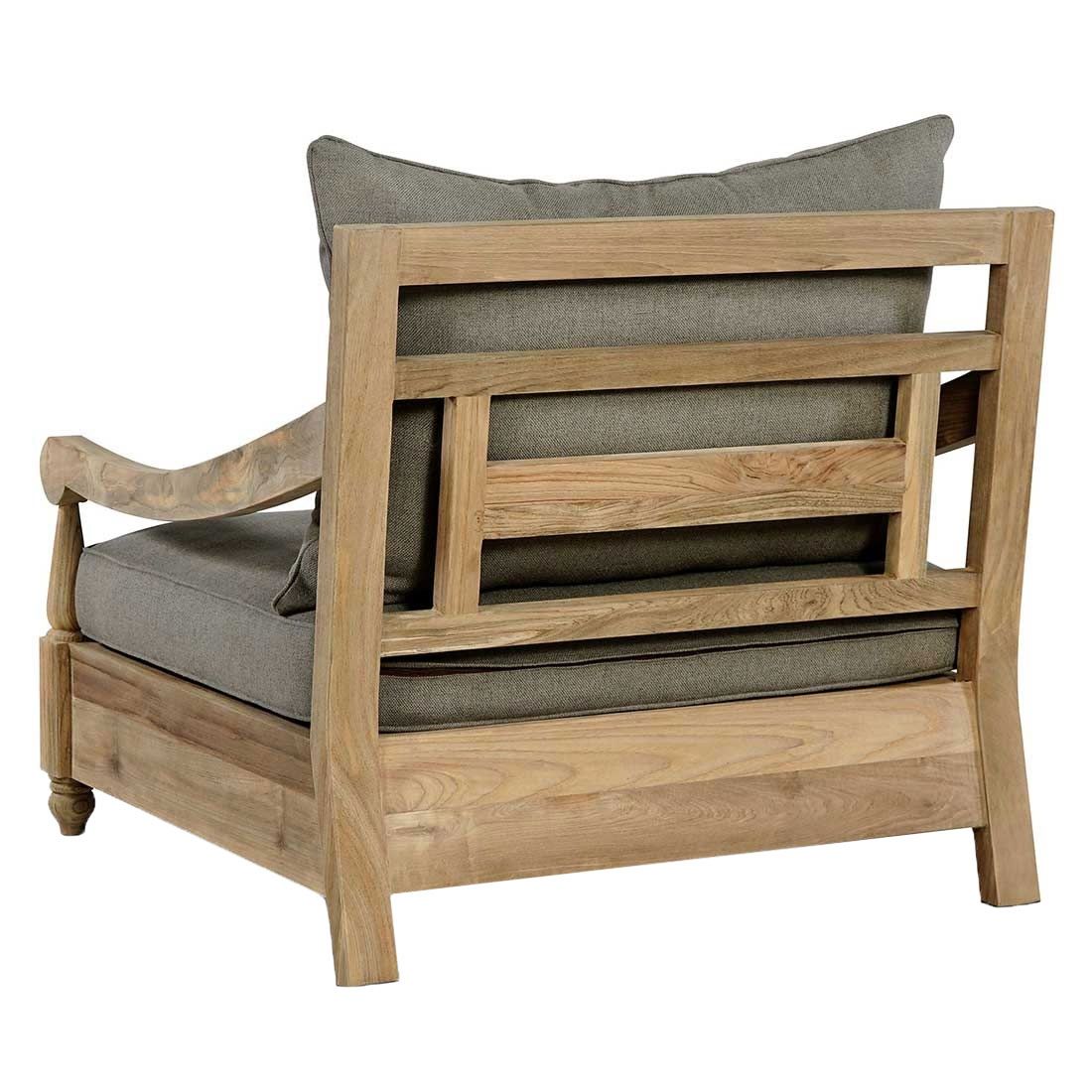Loungestol Portofino resirkulert teak/olefin 90x90 cm nærbilde av stoff