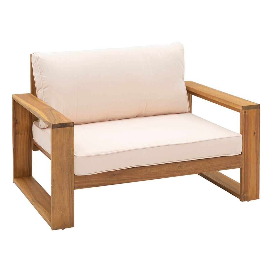 Loungestol Santa Cruz akasie polyester bakfra med trestruktur