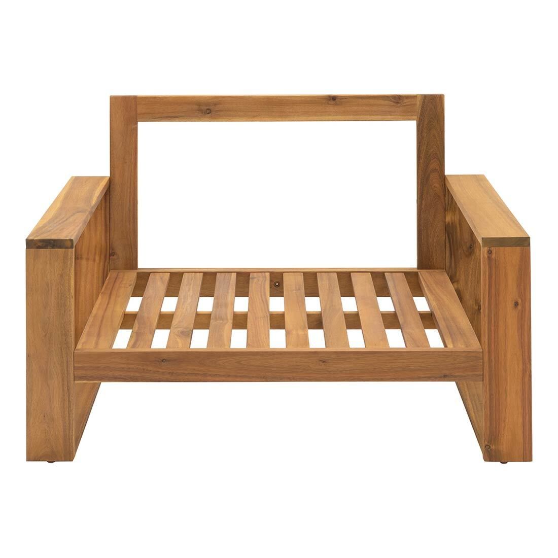 Loungestol Santa Cruz akasie polyester med pute i ecru