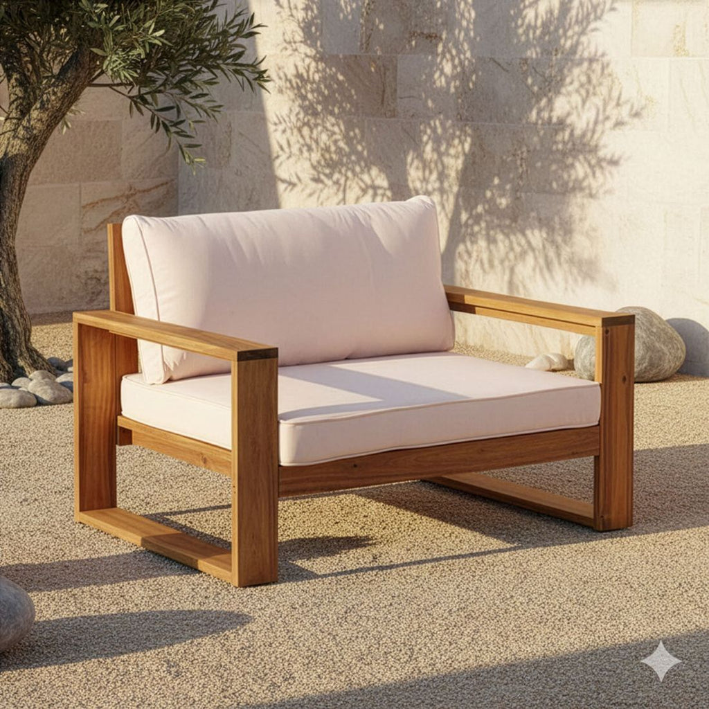 Loungestol Santa Cruz akasie polyester forfra med puter
