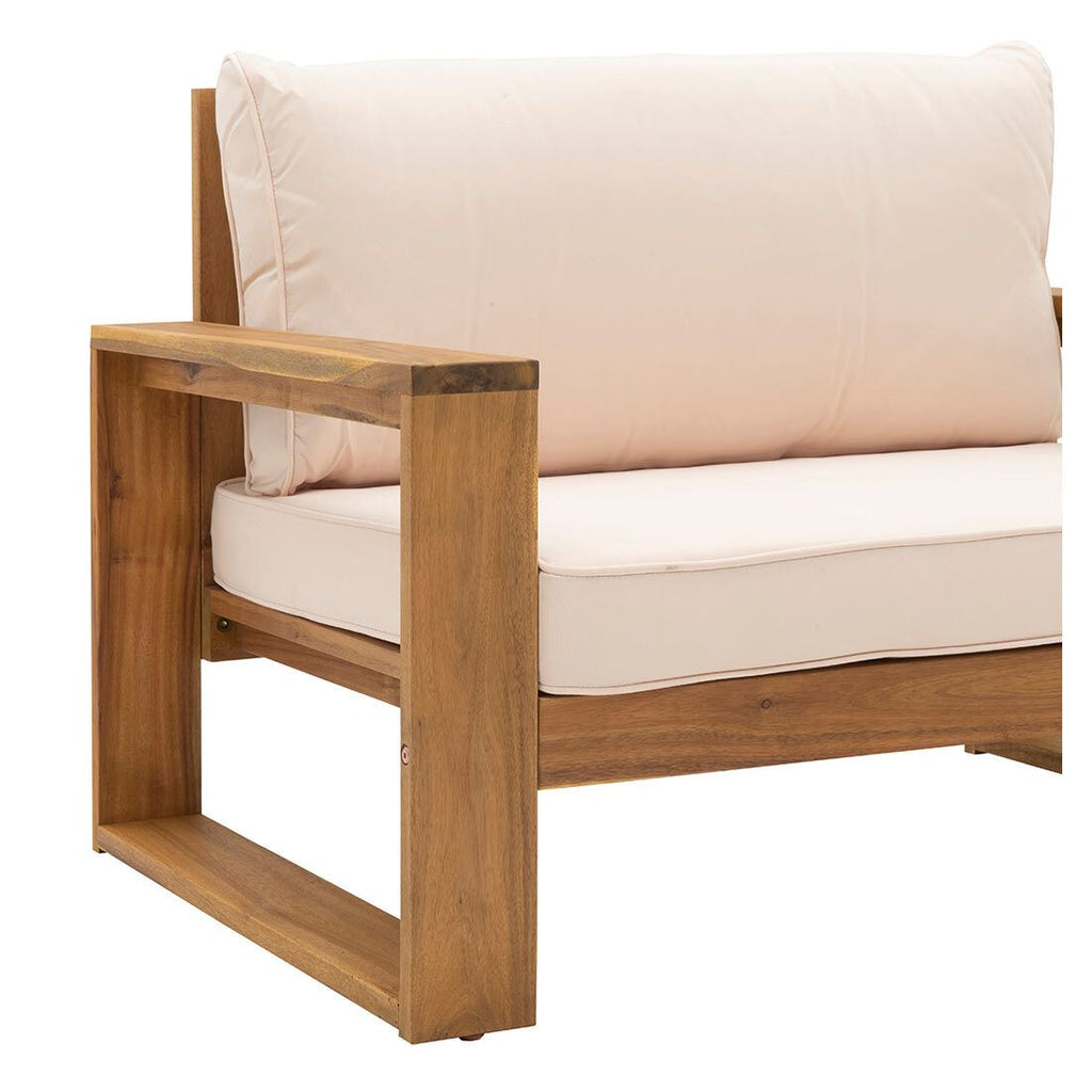 Loungestol Santa Cruz akasie polyester detalj av treverk