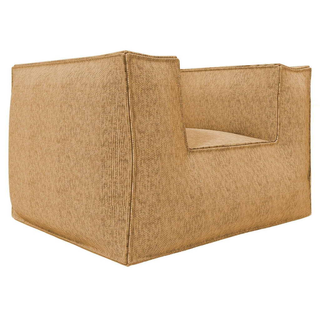 Loungestol Silky polypropylen/chenille 95 cm forfra med gulldetaljer