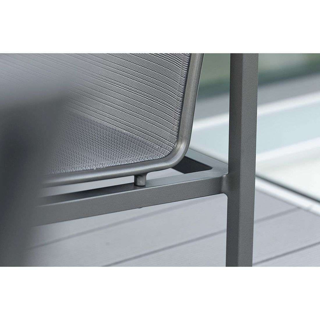 Loungestol Skelby aluminium/textilen antrasitt bakside