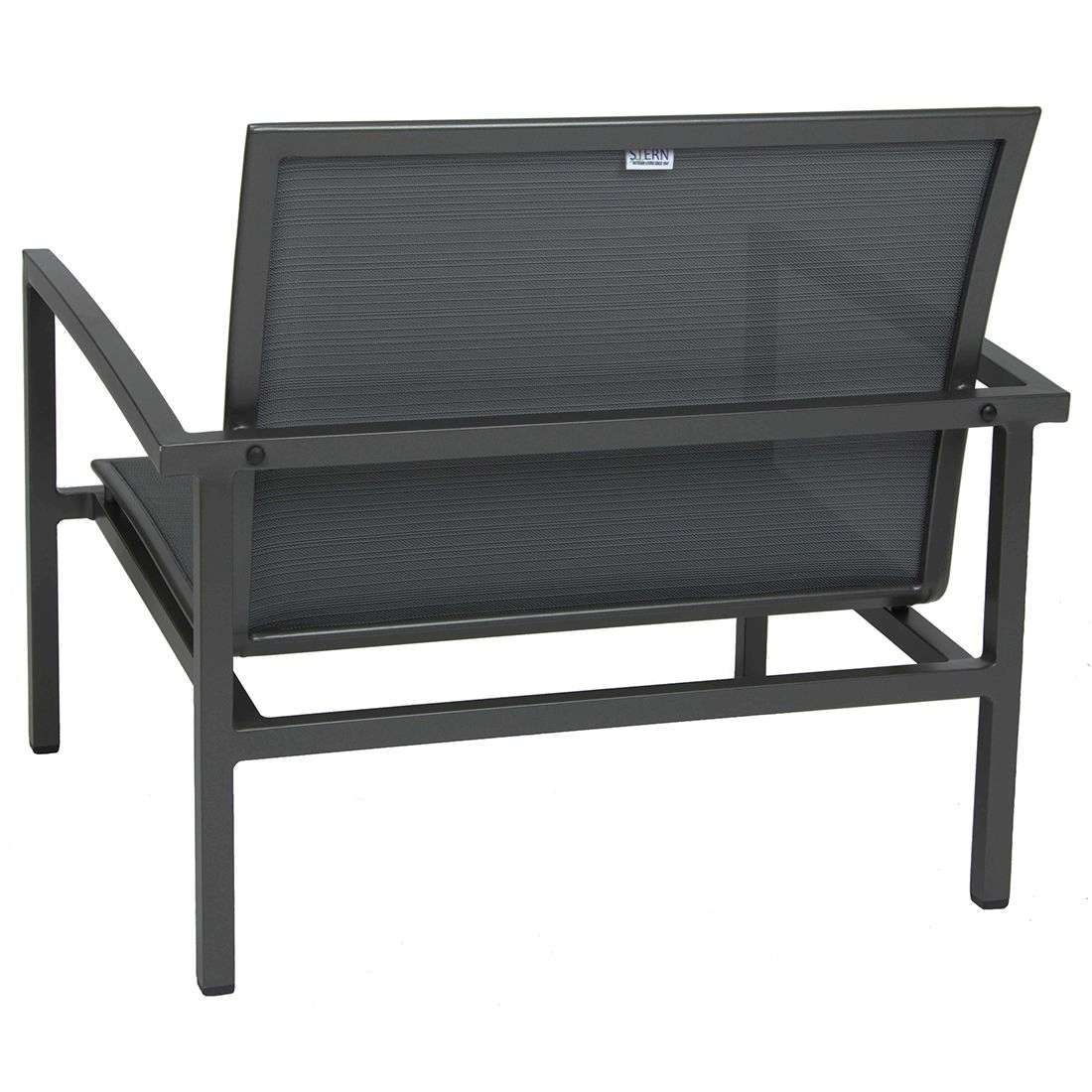 Loungestol Skelby aluminium/textilen antrasitt montert i hage