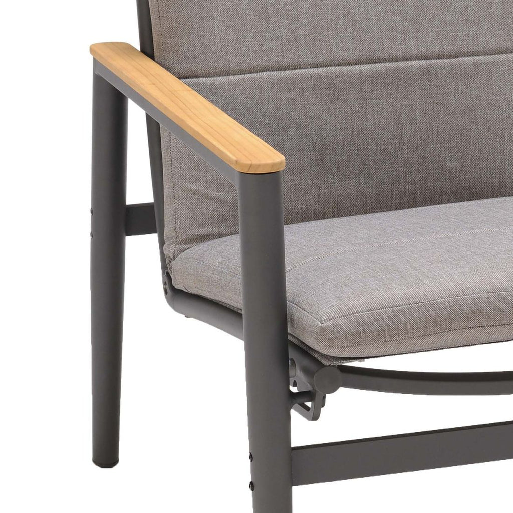Loungestol Topaz regulerbar aluminium olefin bakside
