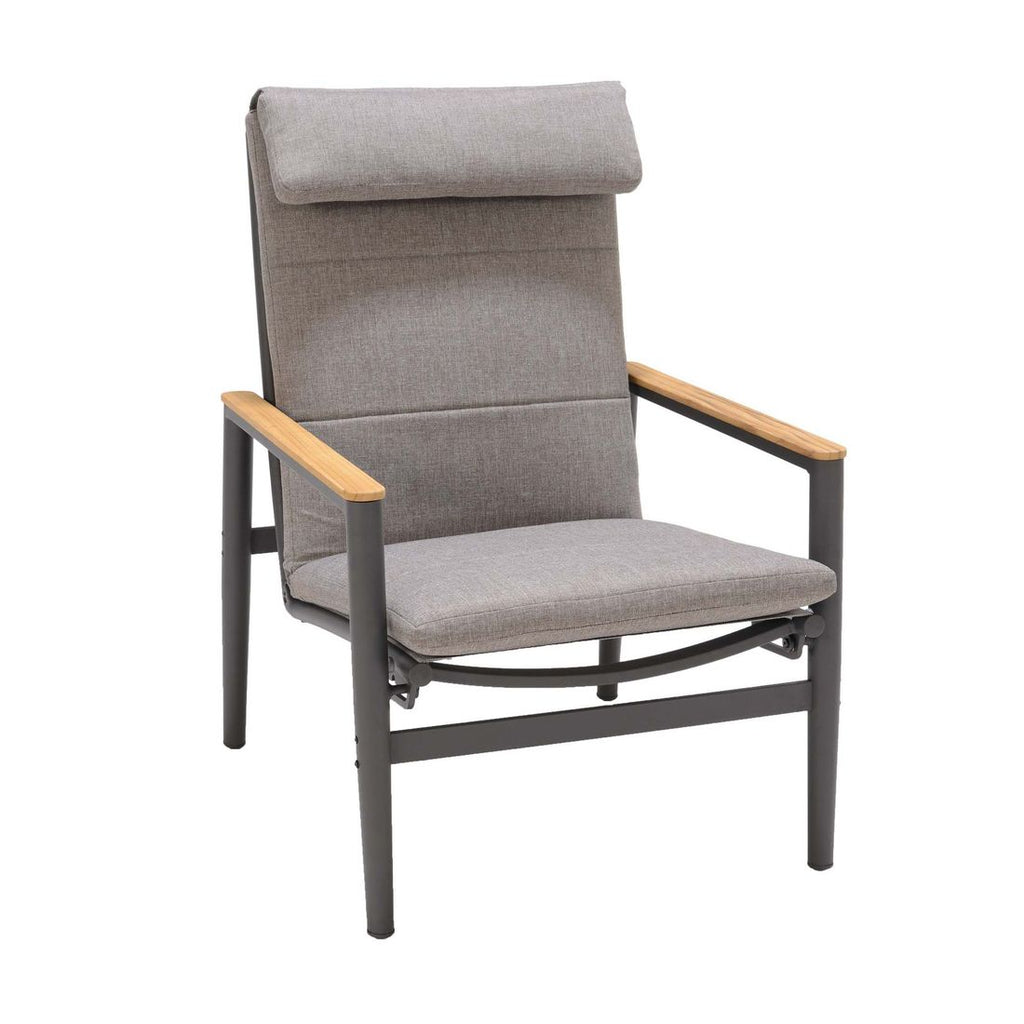 Loungestol Topaz regulerbar aluminium olefin front