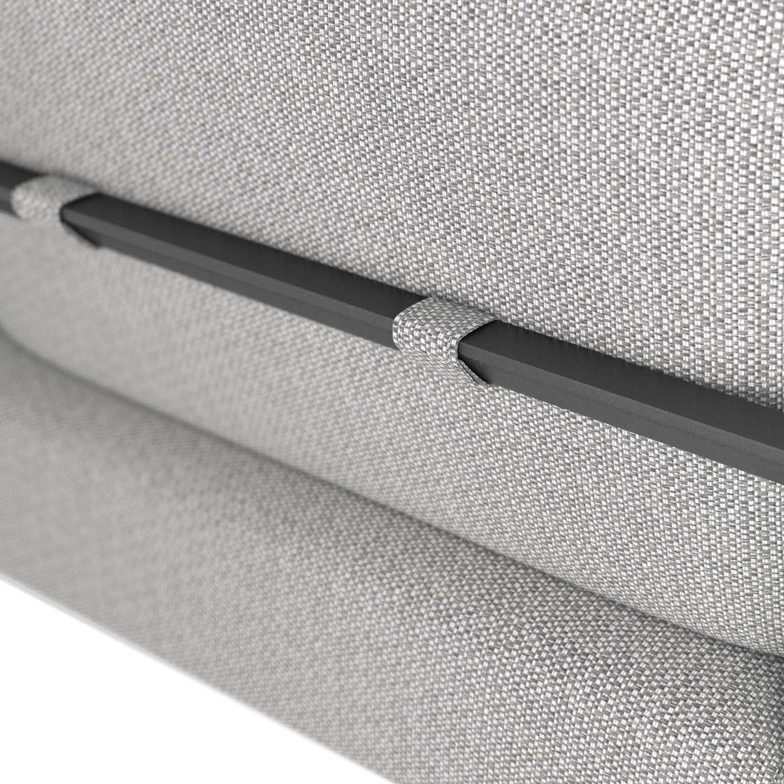 Loungestol Toskana aluminium/olefin 111 cm nærbilde av armlene