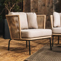 Loungestol Touch stål/tau 80x75 cm Cosmic Collection forfra
