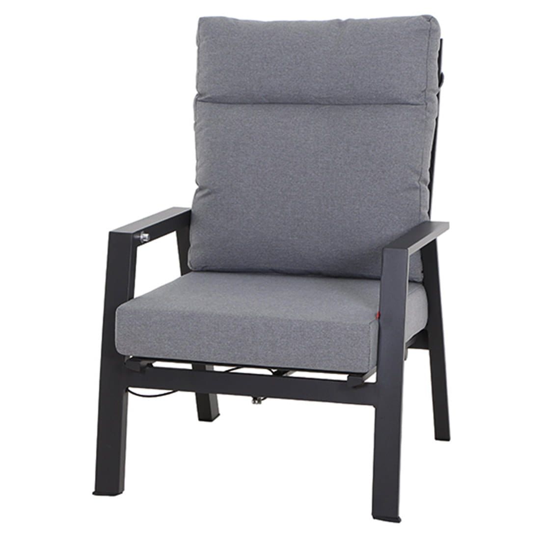Loungestol Valencia aluminium med regulerbar rygg bakside
