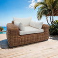 Loungestol Versailles flettverk/polyrotting 135x125 cm forfra