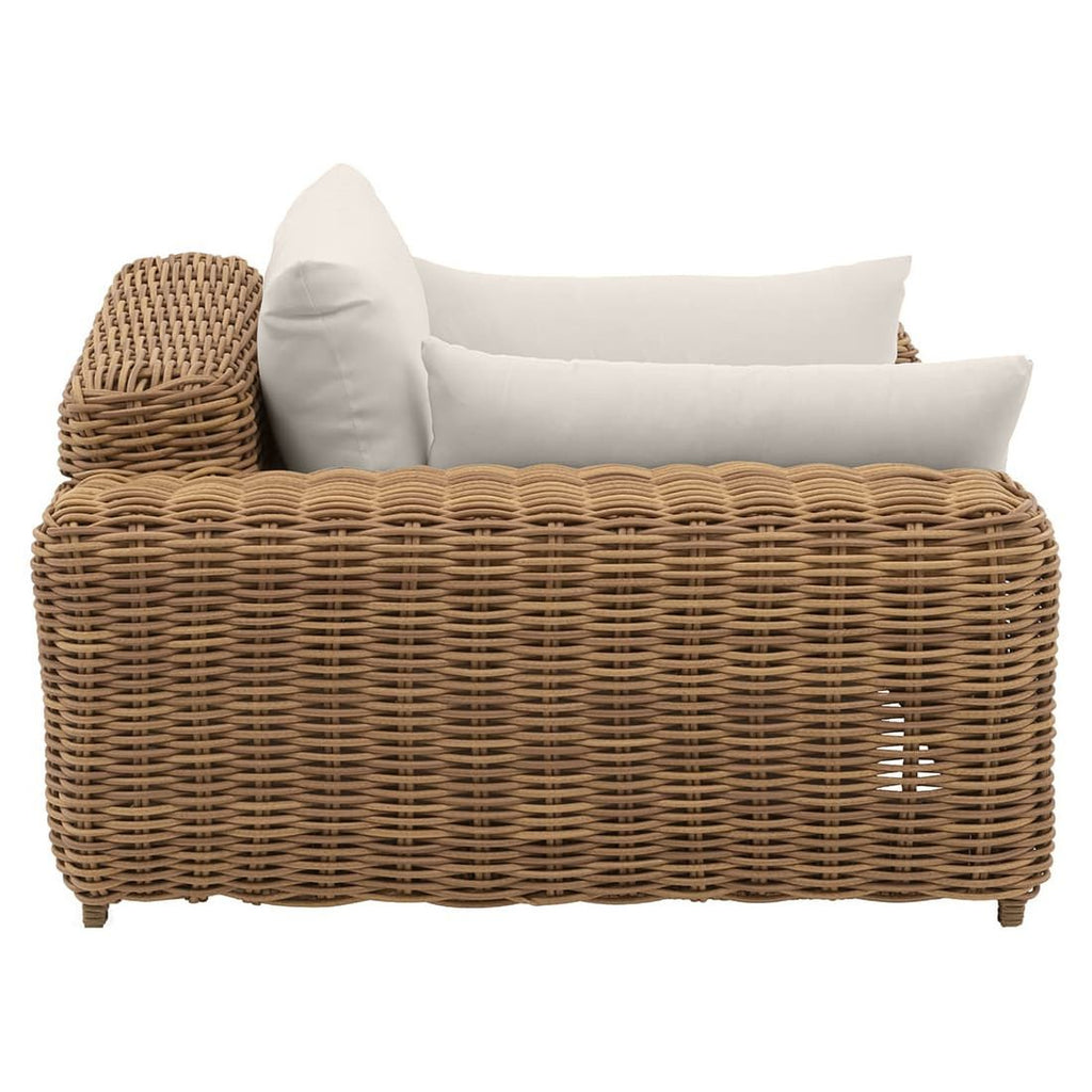 Loungestol Versailles flettverk/polyrotting 135x125 cm nærbilde av pute