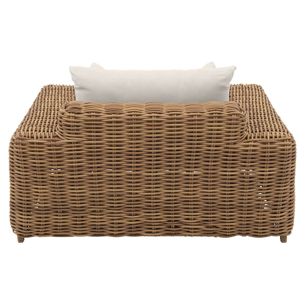 Loungestol Versailles flettverk/polyrotting 135x125 cm sideprofil