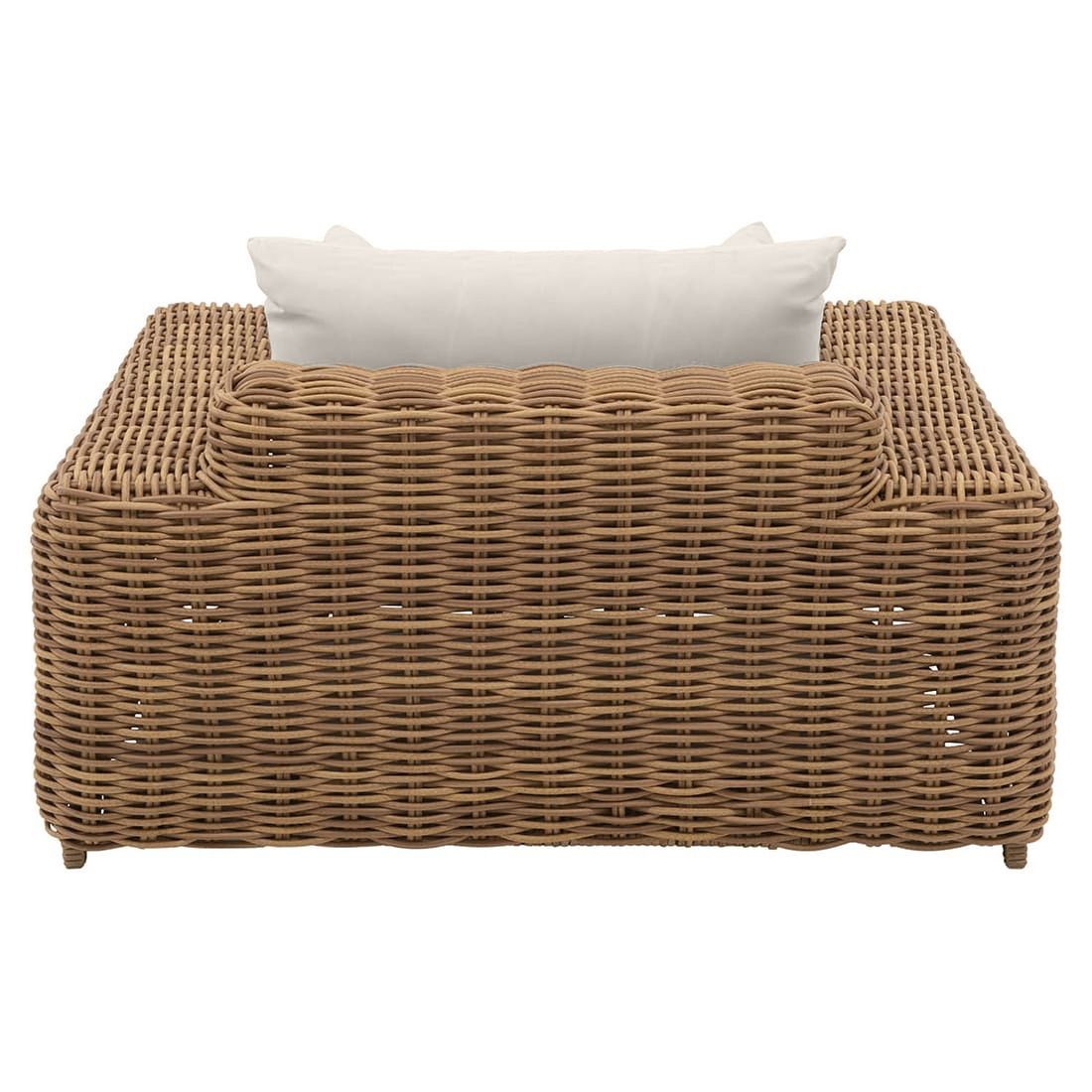 Loungestol Versailles flettverk/polyrotting 135x125 cm sideprofil
