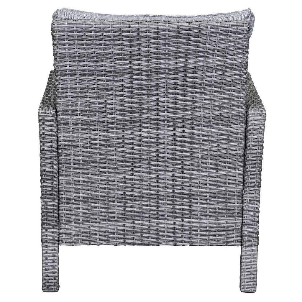 Loungestol Vivera aluminium/polyrotting 70x70 cm montert på terrasse