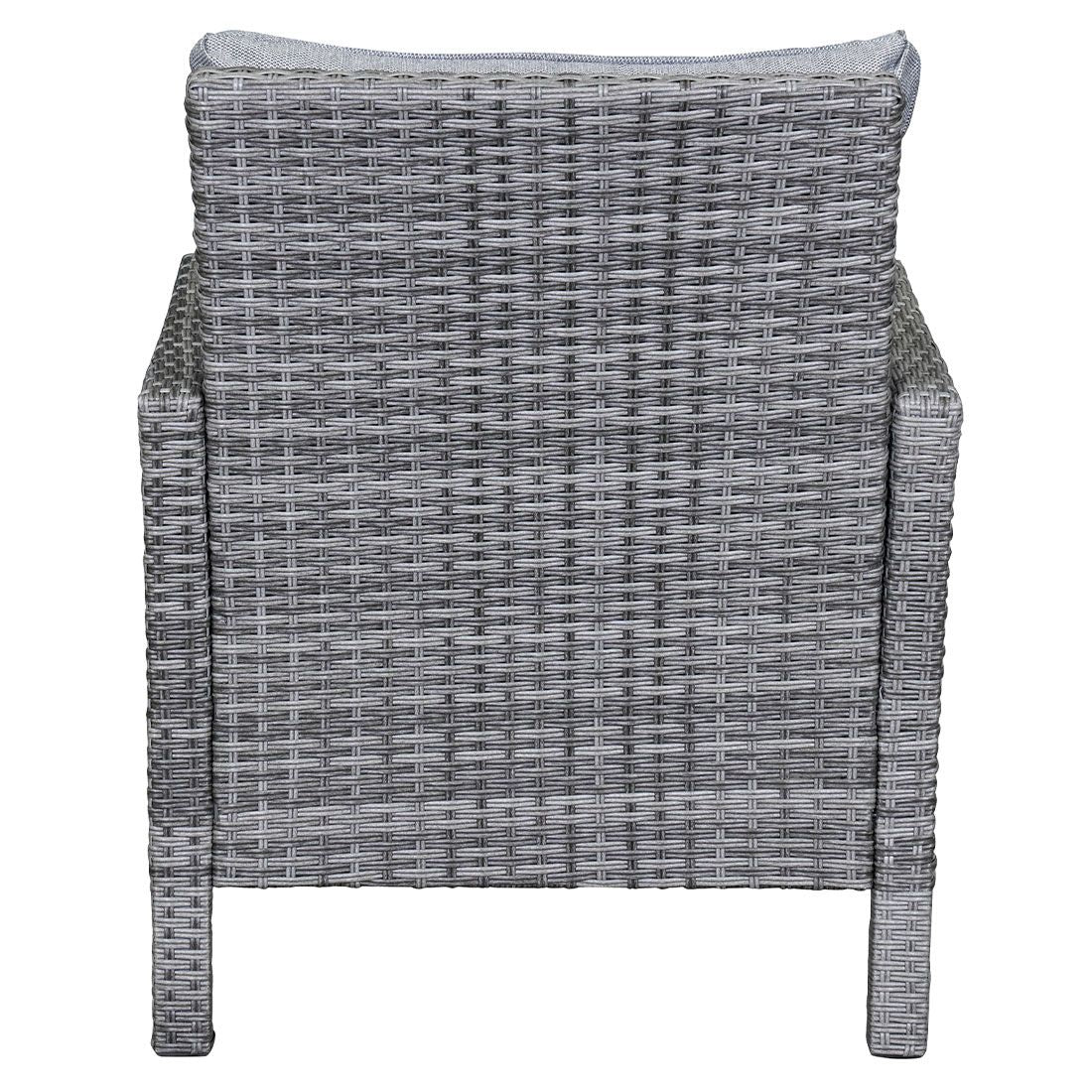 Loungestol Vivera aluminium/polyrotting 70x70 cm montert på terrasse