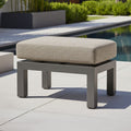 Loungetaburett Avena aluminium/polyester 63x40 cm forfra